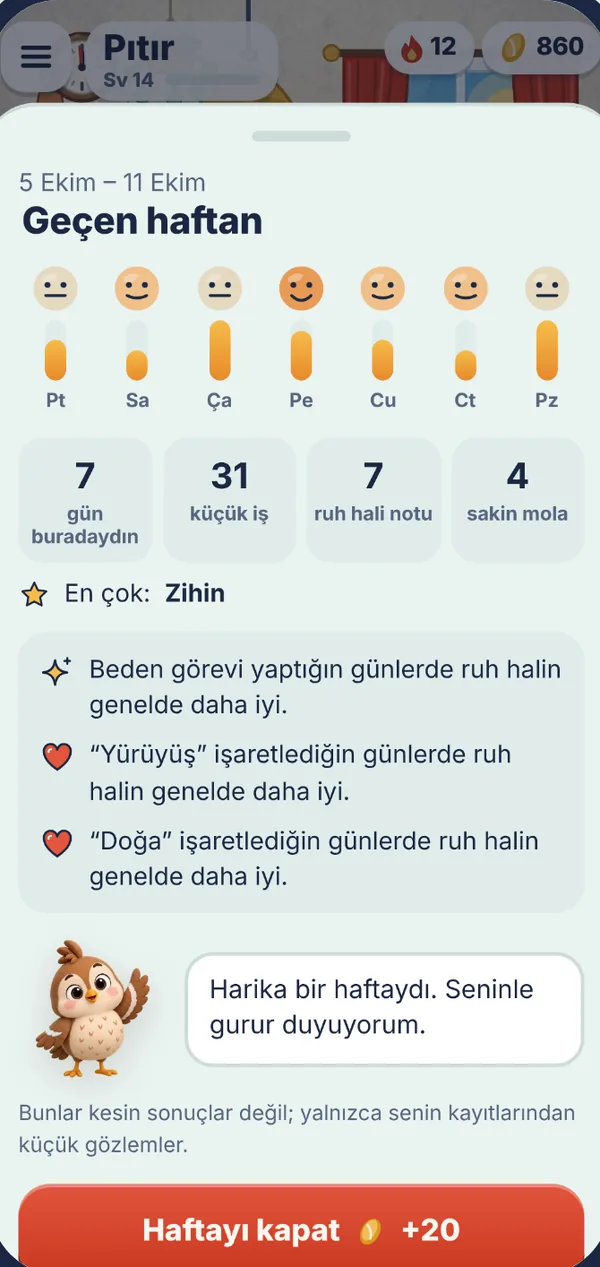 Haftalık özet